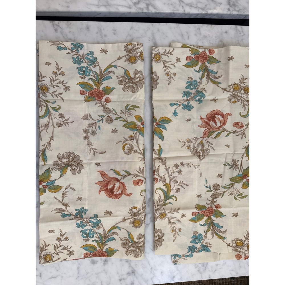 Springmaid Wondercale King Pillowcase Set 2 Vintage Floral Chintz Percale NWOT